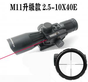 m11升級(jí)款2.5-10x40紅激光瞄準(zhǔn)鏡20mm夾口